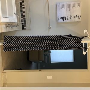 Maxi black and white stripped dress